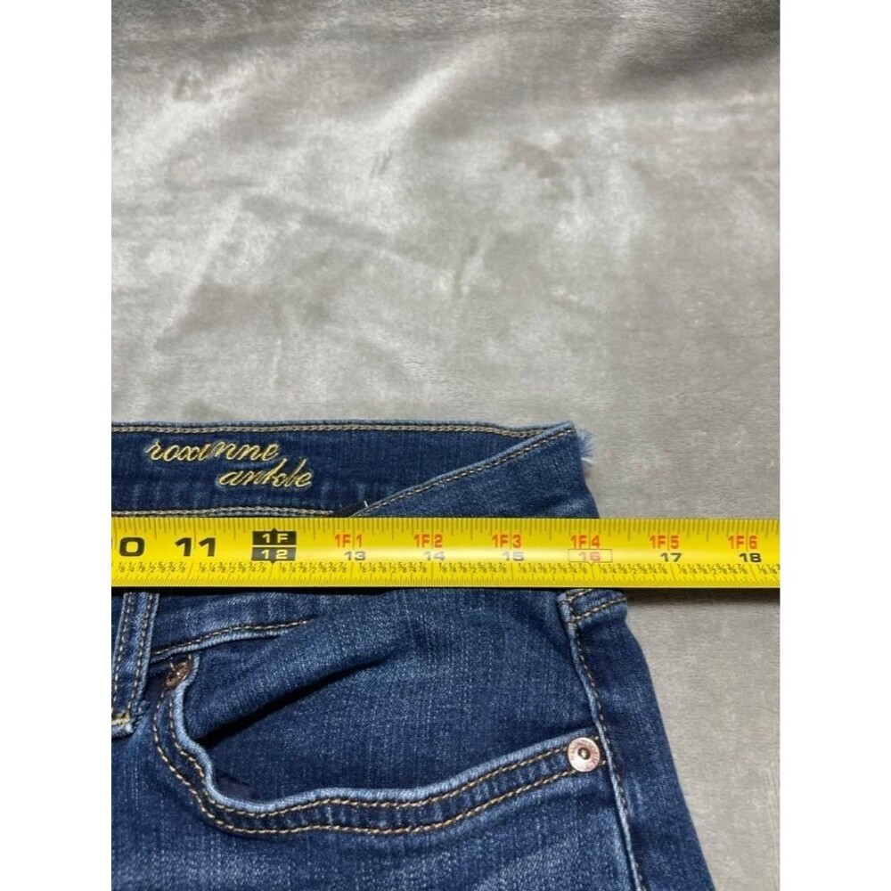 7 For All Mankind Roxanne Ankle Jean Women Size 32 Bair Crop Slim Denim - Picture 6 of 15